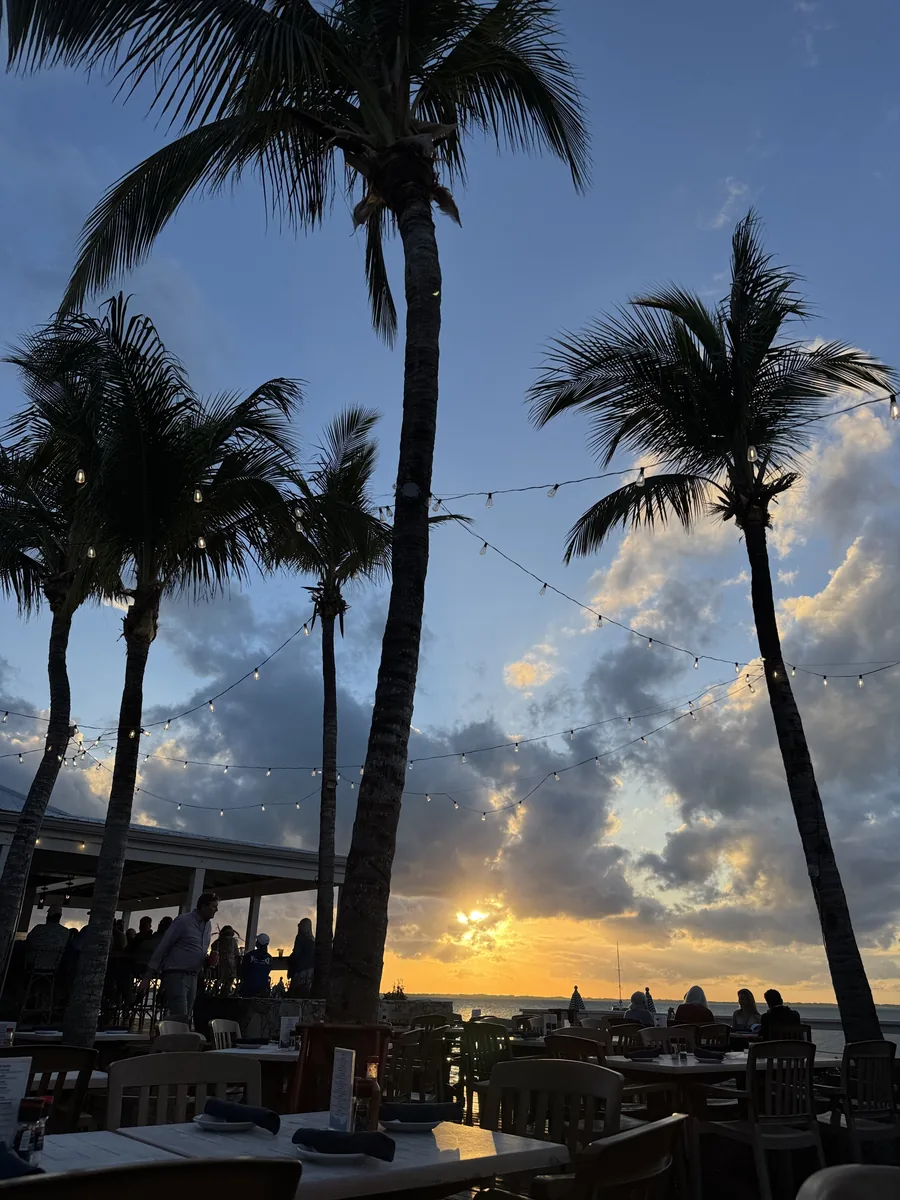Sunset by the water in Hope Town